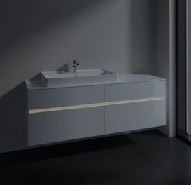 Тумба під раковину Villeroy & Boch Collaro 160х50 см із підсвічуванням МДФ глянсовий білий C026B0DH