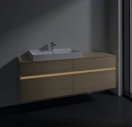 Тумба під раковину Villeroy & Boch Collaro 160х50 см із підсвічуванням ДСП північний дуб C026B0VJ