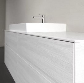 Тумба под раковину Villeroy & Boch Collaro 160х50 см с подсветкой ДСП белое дерево C026B0E8