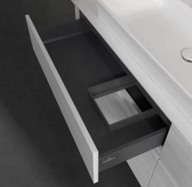 Тумба под раковину Villeroy & Boch Collaro 160х50 см с подсветкой ДСП белое дерево C026B0E8