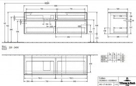 Тумба под раковину Villeroy & Boch Collaro 160х50 см с подсветкой ДСП дуб канзас C026B0RH