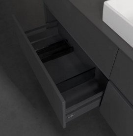 Тумба под раковину Villeroy & Boch Collaro 160х50 см с подсветкой МДФ глянцевый серый C027B0FP