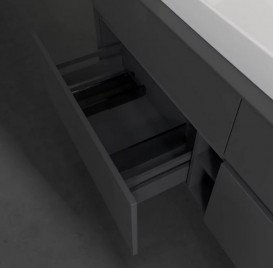 Тумба під раковину Villeroy & Boch Collaro 160х50 см із підсвічуванням МДФ глянсовий сірий C028B0FP