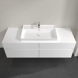 Тумба под раковину Villeroy & Boch Collaro 160х50 см с подсветкой ДСП матовый белый C028B0MS