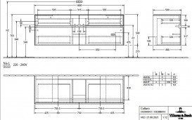 Тумба под раковину Villeroy & Boch Collaro 160х50 см с подсветкой ДСП матовый белый C028B0MS