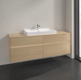 Тумба під раковину Villeroy & Boch Collaro 160х50 см із підсвічуванням ДСП північний дуб C028B0VJ