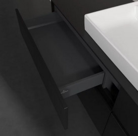 Тумба під раковину Villeroy & Boch Collaro 160х50 см із підсвічуванням МДФ чорний матовий лак C028B0PD