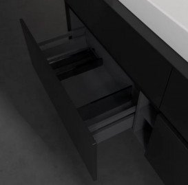 Тумба під раковину Villeroy & Boch Collaro 160х50 см із підсвічуванням МДФ чорний матовий лак C028B0PD