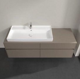 Тумба под раковину Villeroy & Boch Collaro 160х50 см с подсветкой ДСП трюфель серый C029B0VG