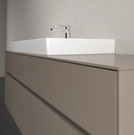 Тумба под раковину Villeroy & Boch Collaro 160х50 см с подсветкой ДСП трюфель серый C029B0VG