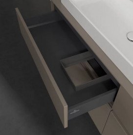 Тумба под раковину Villeroy & Boch Collaro 160х50 см с подсветкой ДСП трюфель серый C029B0VG