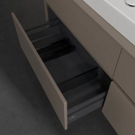 Тумба под раковину Villeroy & Boch Collaro 160х50 см с подсветкой ДСП трюфель серый C029B0VG