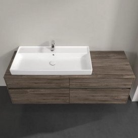 Тумба под раковину Villeroy & Boch Collaro 160х50 см с подсветкой ДСП каменный дуб C029B0RK