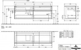Тумба под раковину Villeroy & Boch Collaro 160х50 см с подсветкой ДСП каменный дуб C029B0RK