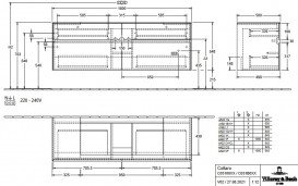 Тумба під раковину Villeroy & Boch Collaro 160х50 см із підсвічуванням ДСП дуб канзас C031B0RH