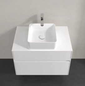 Тумба під раковину Villeroy & Boch Collaro 80х50 см із підсвічуванням МДФ глянсовий білий C037B0DH