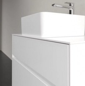 Тумба під раковину Villeroy & Boch Collaro 80х50 см із підсвічуванням МДФ глянсовий білий C037B0DH