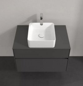 Тумба под раковину Villeroy & Boch Collaro 80х50 см с подсветкой МДФ глянцевый серый C037B0FP