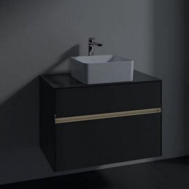 Тумба під раковину Villeroy & Boch Collaro 80х50 см із підсвічуванням МДФ глянсовий сірий C037B0FP