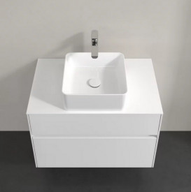 Тумба під раковину Villeroy & Boch Collaro 80х50 см із підсвічуванням ДСП матовий білий C037B0MS