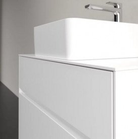 Тумба під раковину Villeroy & Boch Collaro 80х50 см із підсвічуванням ДСП матовий білий C037B0MS