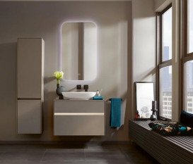 Тумба під раковину Villeroy & Boch Collaro 80х50 см із підсвічуванням ДСП трюфель сірий C037B0VG