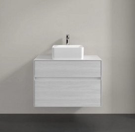 Тумба під раковину Villeroy & Boch Collaro 80х50 см із підсвічуванням ДСП біле дерево C037B0E8