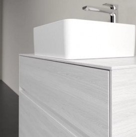 Тумба під раковину Villeroy & Boch Collaro 80х50 см із підсвічуванням ДСП біле дерево C037B0E8