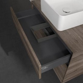 Тумба под раковину Villeroy & Boch Collaro 80х50 см с подсветкой ДСП каменный дуб C037B0RK