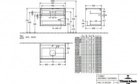 Тумба под раковину Villeroy & Boch Collaro 80х50 см с подсветкой ДСП каменный дуб C037B0RK