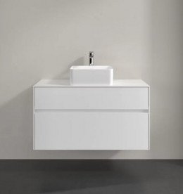 Тумба под раковину Villeroy & Boch Collaro 100х50 см с подсветкой МДФ глянцевый белый C038B0DH