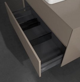 Тумба под раковину Villeroy & Boch Collaro 100х50 см с подсветкой ДСП трюфель серый C038B0VG