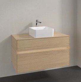 Тумба под раковину Villeroy & Boch Collaro 100х50 см с подсветкой ДСП северный дуб C038B0VJ