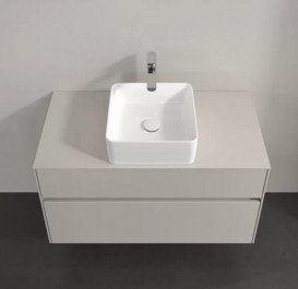 Тумба під раковину Villeroy & Boch Collaro 100х50 см із підсвічуванням ДСП м'який сірий C038B0VK