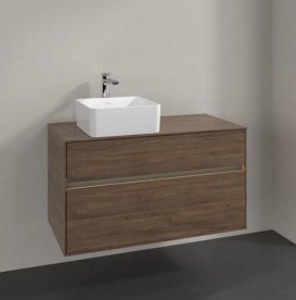 Тумба під раковину Villeroy & Boch Collaro 100х50 см із підсвічуванням ДСП дуб аризона C039B0VH