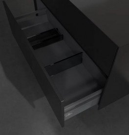Тумба під раковину Villeroy & Boch Collaro 100х50 см із підсвічуванням МДФ чорний матовий лак C039B0PD