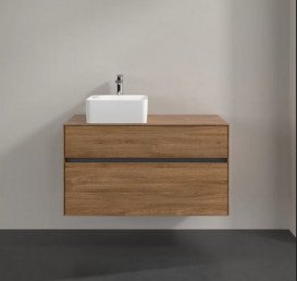 Тумба под раковину Villeroy & Boch Collaro 100х50 см с подсветкой ДСП дуб канзас C039B0RH