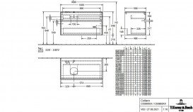 Тумба под раковину Villeroy & Boch Collaro 100х50 см с подсветкой ДСП дуб канзас C039B0RH