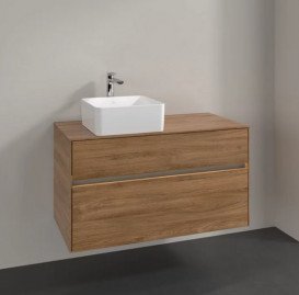 Тумба под раковину Villeroy & Boch Collaro 100х50 см с подсветкой ДСП дуб канзас C039B0RH