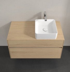 Тумба под раковину Villeroy & Boch Collaro 100х50 см с подсветкой ДСП северный дуб C040B0VJ