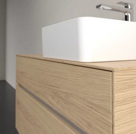 Тумба под раковину Villeroy & Boch Collaro 100х50 см с подсветкой ДСП северный дуб C040B0VJ