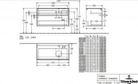 Тумба под раковину Villeroy & Boch Collaro 100х50 см с подсветкой ДСП северный дуб C040B0VJ
