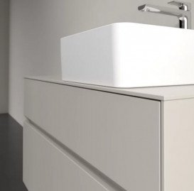 Тумба під раковину Villeroy&Boch Collaro 100х50 см з підсвічуванням ДСП м'який сірий C040B0VK