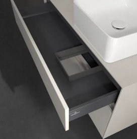 Тумба під раковину Villeroy&Boch Collaro 100х50 см з підсвічуванням ДСП м'який сірий C040B0VK