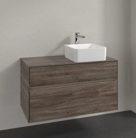 Тумба під раковину Villeroy & Boch Collaro 100х50 см із підсвічуванням ДСП кам'яний дуб C040B0RK