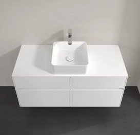 Тумба під раковину Villeroy & Boch Collaro 120х50 см з підсвічуванням МДФ глянсовий білий C041B0DH