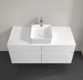 Тумба под раковину Villeroy & Boch Collaro 120х50 см с подсветкой МДФ глянцевый белый C041B0DH