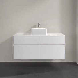 Тумба під раковину Villeroy & Boch Collaro 120х50 см із підсвічуванням ДСП матовий білий C041B0MS