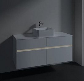 Тумба під раковину Villeroy & Boch Collaro 120х50 см із підсвічуванням ДСП матовий білий C041B0MS