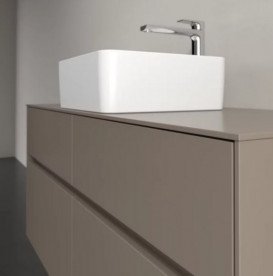 Тумба під раковину Villeroy & Boch Collaro 120х50 см із підсвічуванням ДСП трюфель сірий C041B0VG